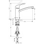 hansgrohe Focus M41 Einhebel-Küchenmischer 160, Niederdruck, offene Warmwasserbereiter, 1jet