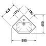 Duravit 1930 Eck-Handwaschbecken 59,5 cm