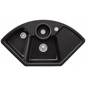 Villeroy & Boch Solo Eck-Einbauspüle, Ablaufgarnitur mit Excenterbetätigung