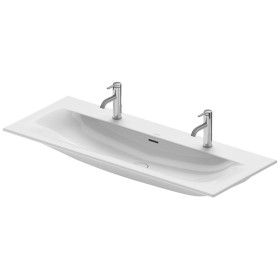 Duravit Viu Möbelwaschtisch 123 cm mit 2x 1 Hahnloch, mit Überlauf
