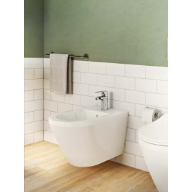 Bidet mural VitrA Integra avec trop-plein, 1 trou de robinet au milieu, sans trous latéraux