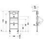 Duravit DuraSystem Urinal-Element, für Unterputzdruckspüler, pulverbeschichtet