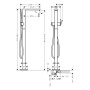 hansgrohe Tecturis E Einhebel-Wannenarmatur bodenstehend