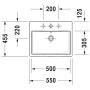 Duravit Vero Air Einbauwaschtisch mit 1 Hahnloch 55 x 45,5 cm