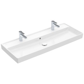 Vasque-lavabo sous meuble Villeroy & Boch Collaro 120 cm avec trop-plein, 2 trous de robinet