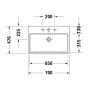 Duravit Vero Air Möbelwaschtisch, mit 1 Hahnloch 70 x 47 cm, mit Überlauf