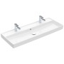 Villeroy & Boch Collaro Schrankwaschtisch 120 cm mit Überlauf, 2 Hahnlöcher