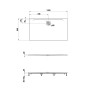 LAUFEN PRO Marbond Duschwanne 140 x 80 x 3 cm