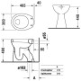 Duravit Duraplus Sudan Stand-WC (+ 10 cm)