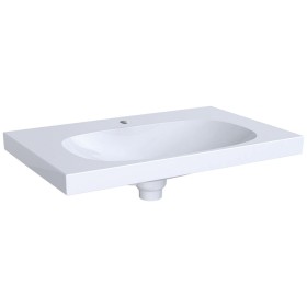 Geberit Acanto Waschtisch mit Ablagefläche und verdecktem Überlauf 75 x 48,2 cm