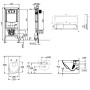 Villeroy & Boch Subway 3.0 WC-Set mit Vorwandelement und Betätigungsplatte