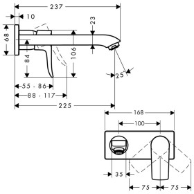 hansgrohe Metris Einhebel Waschtischmischer Unterputz
