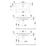 Duravit Viu Möbelwaschtisch 103 cm mit 1 Hahnloch, mit Überlauf