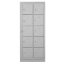 Wolfstahl Schliessfachschrank Stahl 10 Schliessfächer Zylinderschloss 80 x 45 x 190 cm