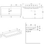 Geberit iCon Light Waschtisch 120 cm ohne Hahnloch, ohne Überlauf