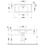 Duravit Starck 3 Möbelwaschtisch 105 cm mit 1 Hahnloch