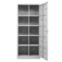 Wolfstahl Schliessfachschrank Stahl 10 Schliessfächer Zylinderschloss 80 x 45 x 190 cm