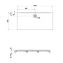 LAUFEN PRO Marbond Duschwanne 160 x 80 x 3,2 cm