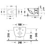 Duravit Architec Wand-WC 57,5 cm, Tiefspüler, Durafix inklusive