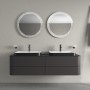 Duravit Happy D.2 Plus Aufsatzbecken 60 cm weiß/anthrazit matt, mit Überlauf, 1 Hahnloch
