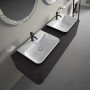 Duravit Happy D.2 Plus Aufsatzbecken 60 cm weiß/anthrazit matt,  mit Überlauf, 1 Hahnloch