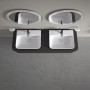Duravit Happy D.2 Plus Aufsatzbecken 60 cm weiß/anthrazit matt,  mit Überlauf, 1 Hahnloch