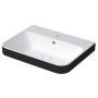 Duravit Happy D.2 Plus Aufsatzbecken 60 cm weiß/anthrazit matt,  mit Überlauf, 1 Hahnloch