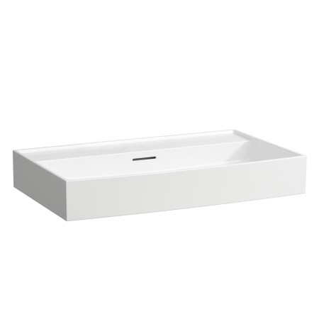 LAUFEN Kartell Waschtisch 80 x 46 cm, ohne Hahnloch, mit Überlauf