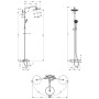 hansgrohe Croma 220 Showerpipe Wanne mit Brausearm 40 cm, schwenkbar