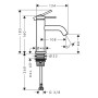 hansgrohe Tecturis S Standventil 80 mit Hebelgriff für Kaltwasser oder vorgemischtes Wasser ohne Ablaufgarnitur
