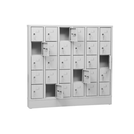 Wolfstahl Schliessfachschrank Stahl 30 Schliessfächer Zylinderschloss 119 x 15 x 110 cm