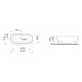 LAUFEN PRO freistehende Badewanne 150 x 70 cm aus Marbond
