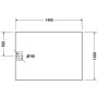 Duravit Stonetto Duschwanne Rechteck 140 x 100 cm