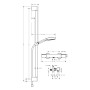 hansgrohe Pulsify Select S Brausesystem 105 3 Strahlarten Relaxation wassersparend, mit Ecostat Element und Duschstange 90 cm