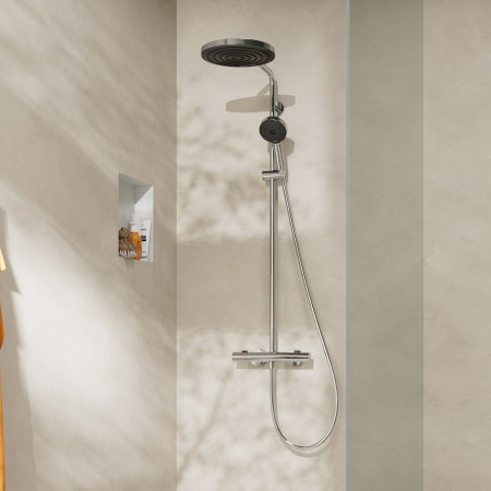 hansgrohe Pulsify S Puro Duschsystem 260 1 Strahlart wassersparend, mit Ecostat Fine und Duschkopf 3 Strahlarten