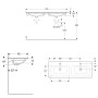 Geberit Renova Plan Doppelmöbelwaschtisch 130 x 48 cm