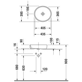 Duravit Starck 2 Lavabo d'appoggio
