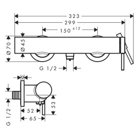 hansgrohe Tecturis S Einhebel-Duscharmatur Aufputz