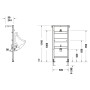 Duravit DuraSystem Urinal-Element, Standard, pulverbeschichtet