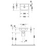 Duravit Starck 3 Handwaschbecken 45 cm mit 1 Hahnloch