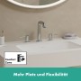 hansgrohe Tecturis S 3-Loch Waschtischarmatur 150 mit Push-Open Ablaufgarnitur
