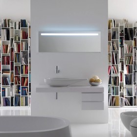 LAUFEN Alessi Lavabo encastrable 90 x 50 cm, avec trou pour robinet et tablette à droite