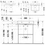Duravit DuraSquare Waschtisch Compact geschliffen mit 1 Hahnloch, 60 x 40 cm