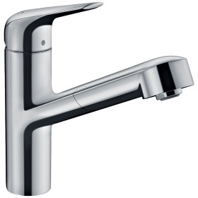 hansgrohe Focus M42 Einhebel-Küchenmischer 150, Ausziehauslauf, 1jet, sBox