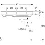 Geberit ONE Waschtisch 90 cm, Abgang horizontal, 1 Hahnloch, ohne Überlauf, Ablage links