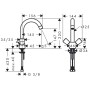 hansgrohe Logis 2-Griff-Waschtischmischer 150