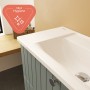VitrA Integra Möbelwaschtisch Compact 80 cm mit Überlaufloch, 1 Hahnloch mittig