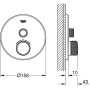 GROHE Grohtherm SmartControl Thermostat Fertigmontageset mit einem Absperrventil, runde Ausführung