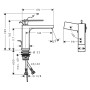 hansgrohe Tecturis E Einhebel-Waschtischarmatur 110 CoolStart wassersparend+ mit Zugstangen-Ablaufgarnitur
