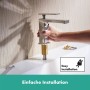 hansgrohe Tecturis E Einhebel-Waschtischarmatur 110 CoolStart wassersparend+ mit Zugstangen-Ablaufgarnitur